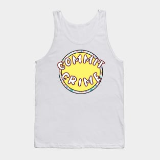 Commit crime flowery funny meme Tank Top